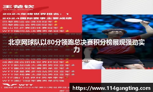 北京网球队以80分领跑总决赛积分榜展现强劲实力