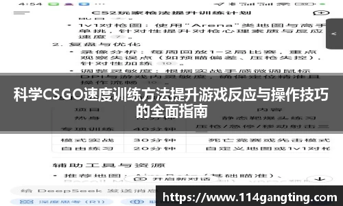 科学CSGO速度训练方法提升游戏反应与操作技巧的全面指南
